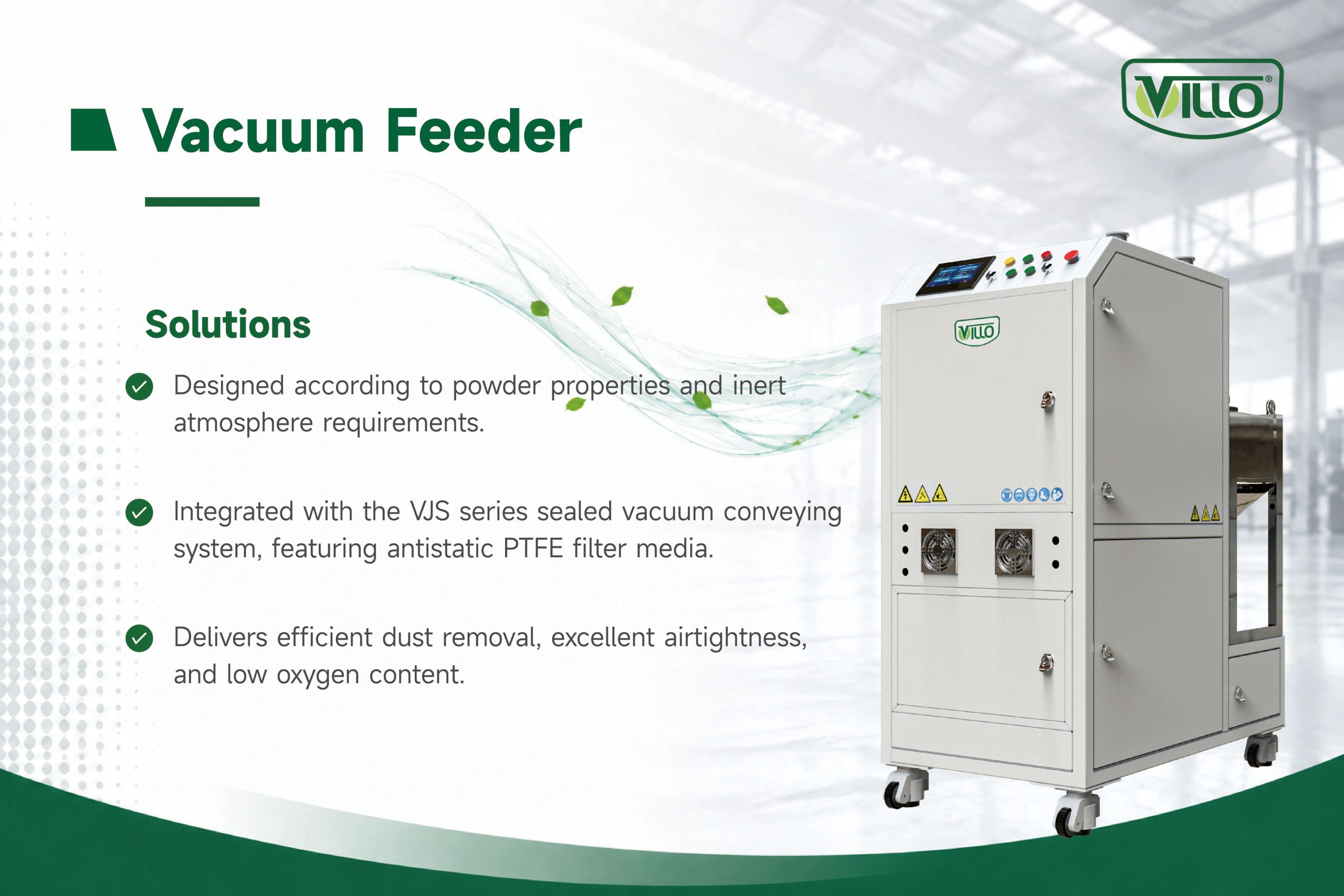 Automated Powder Loading with Vacuum Feeder