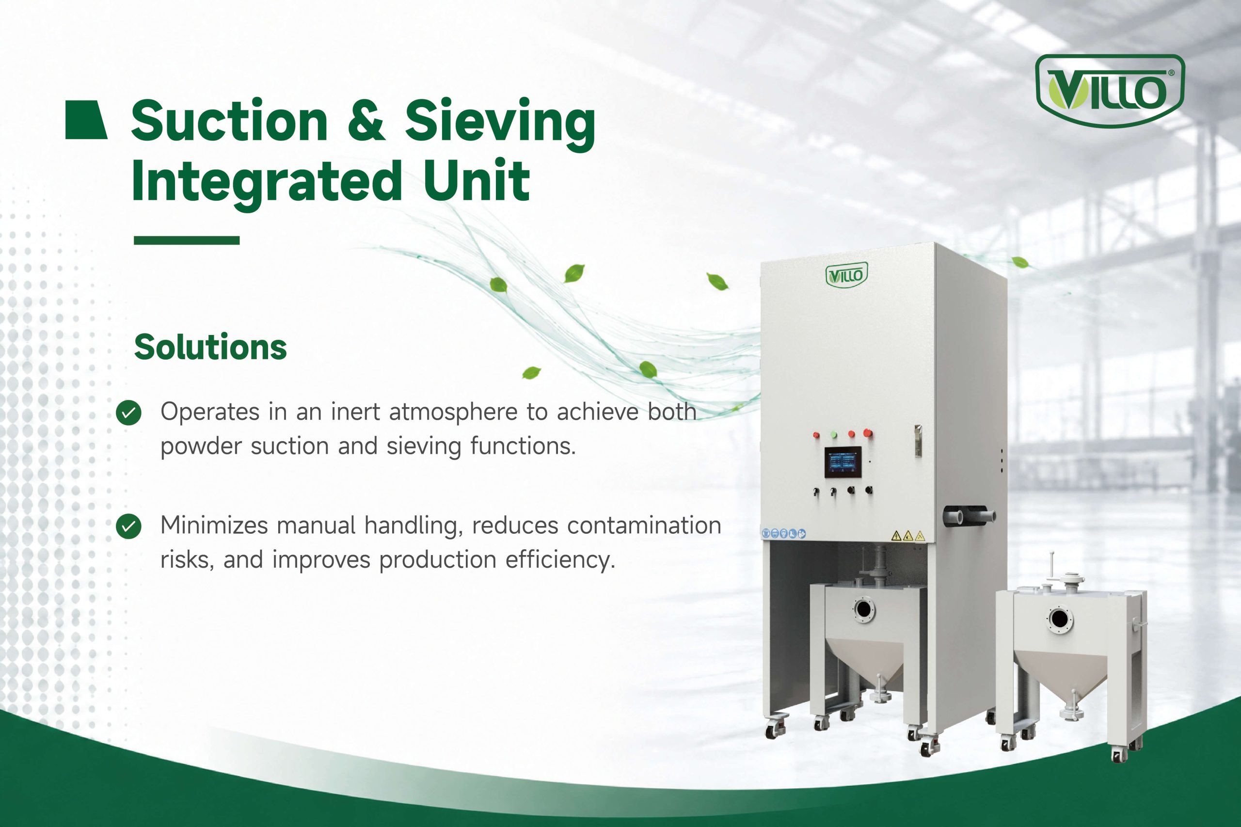 Integrated Powder Suction and Sieving for Efficient Powder Processing