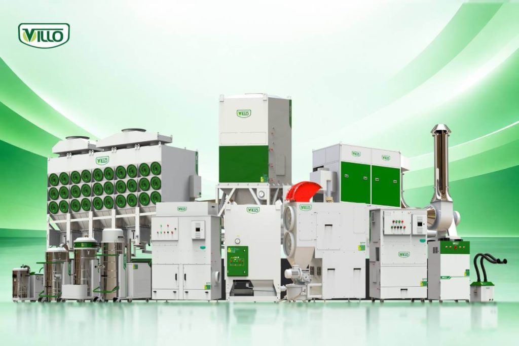 Villo Technology team with industrial dust collectors and explosion protection solutions